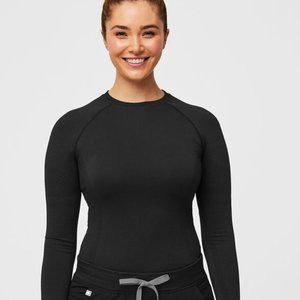 FIGS womens Black Salta - Performance Underscrub Top XS